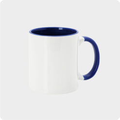 Taza personalizada con asa e interior a color 350ml - Azul