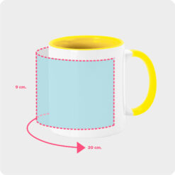 Alternative view of Taza personalizada con asa e interior a color 350ml