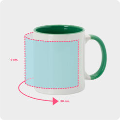 Alternative view of Taza personalizada con asa e interior a color 350ml